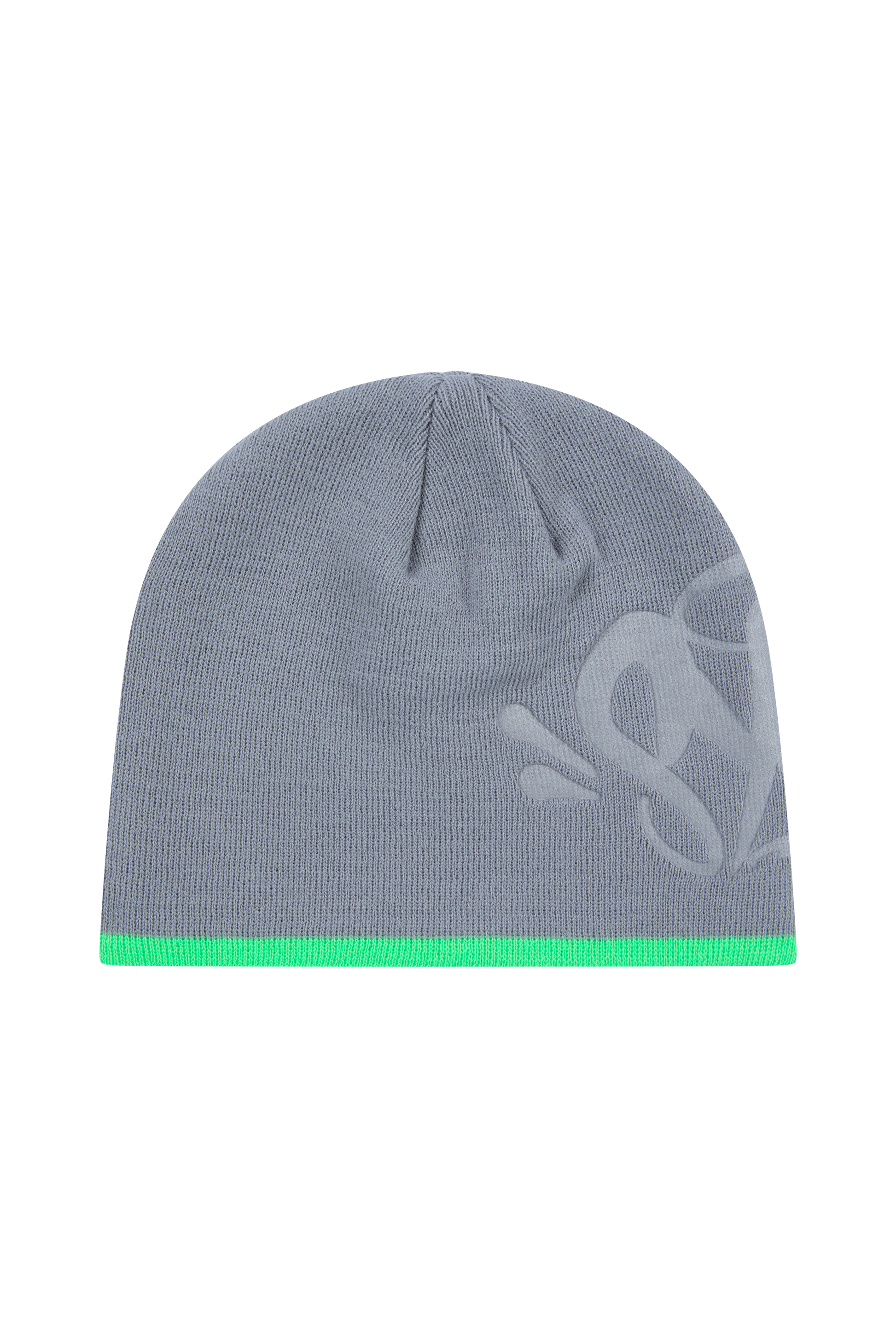 SYNA DEBOSSED BEANIE - GREY/GREEN – Syna World