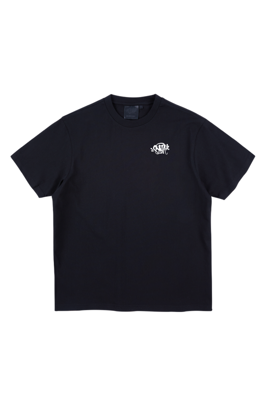 SYNA CORE EMBROIDERED T-SHIRT BLACK/WHITE