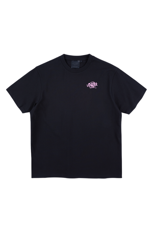 SYNA CORE EMBROIDERED T-SHIRT BLACK/PINK