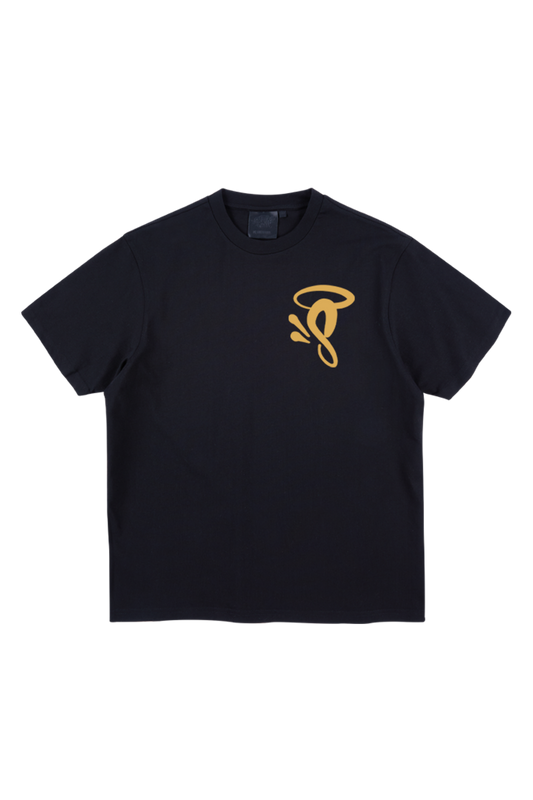HALO 'S' PRINTED LOGO T-SHIRT BLACK/YELLOW